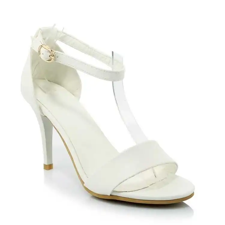 

White collar fashion sandals thin heel high heel rainbow color fashion women's fish mouth shoes fashion women's shoes large size