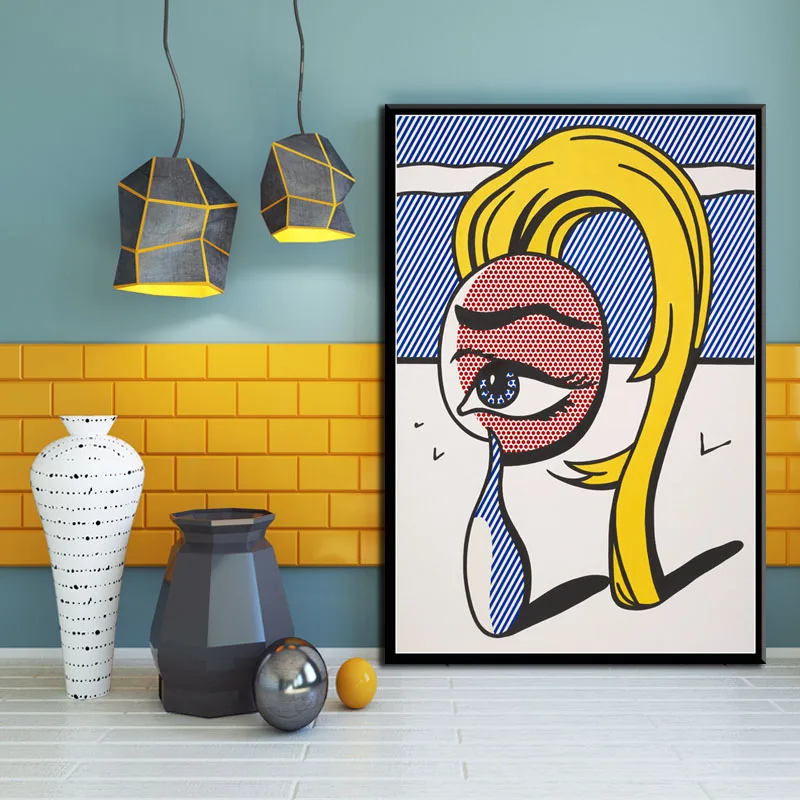 

Art Artwork Roy Lichtenstein Art Painting Silk Canvas Poster Wall Home Decor картины на стену картины