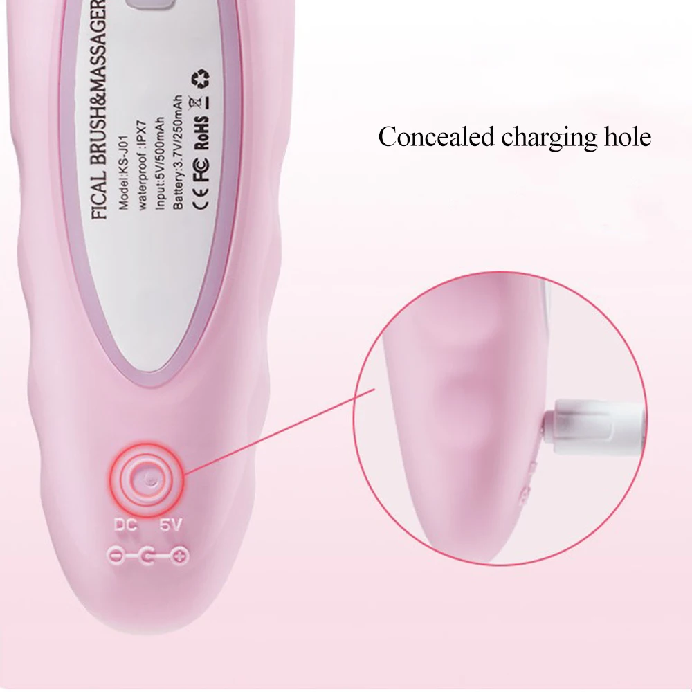 Ультразвуковая электрическая Очищающая щетка для лица USB-щетка мытья вибрация