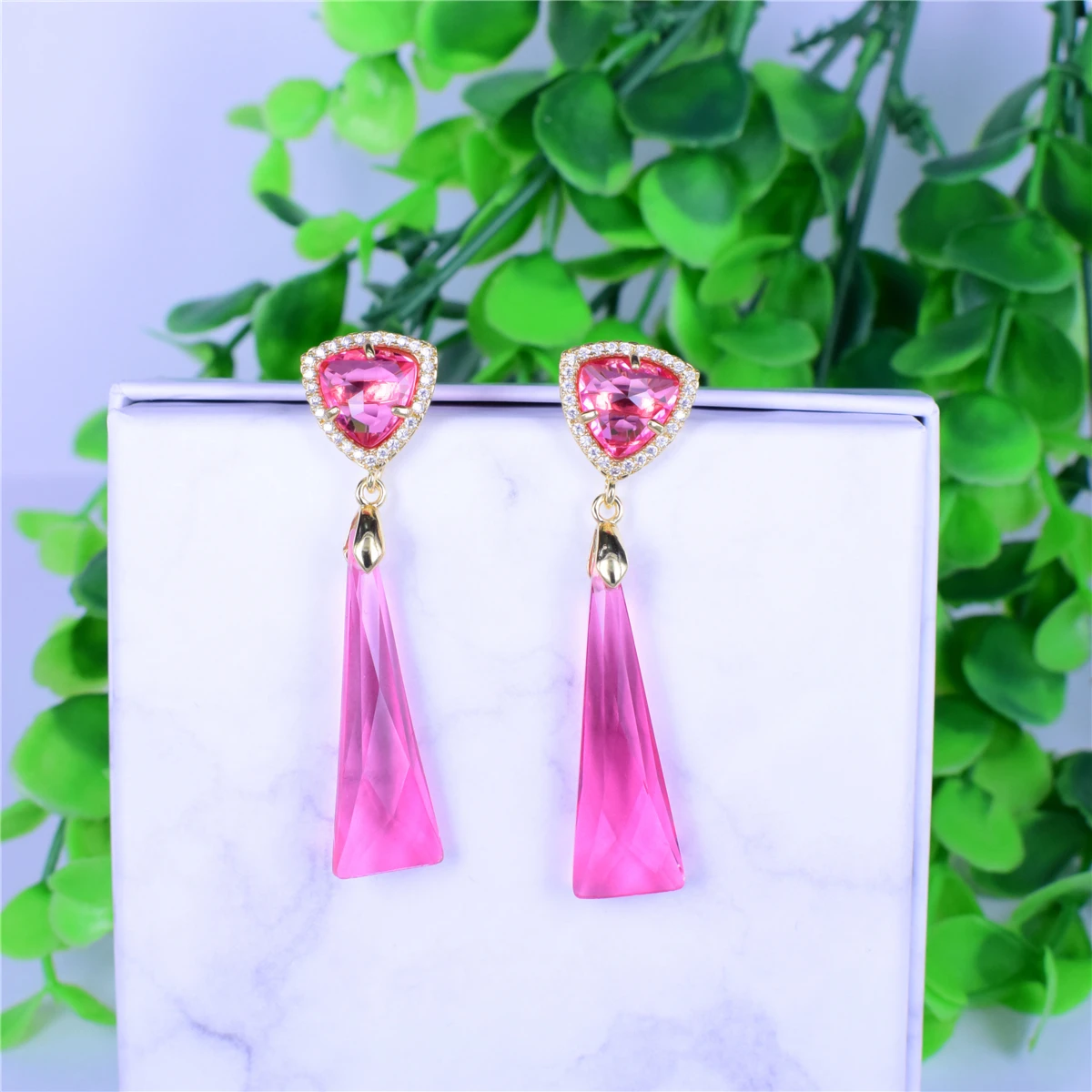 Женские длинные серьги-подвески с градиентом современные ювелирные изделия из