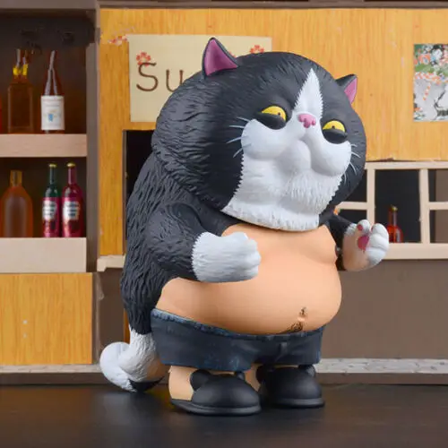 Маме мояши мастер толстый кот со шляпой виниловая фигура модная игрушка | Игрушки