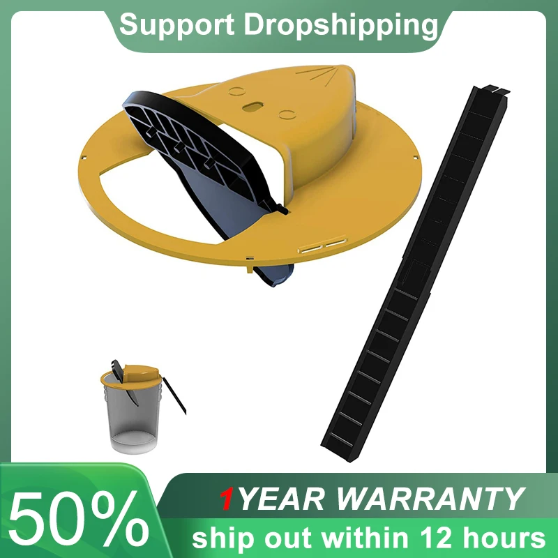 

Ловушка для мыши многоразовая, откидная пластиковая с крышкой-ведром ловушка для крыс и мышей