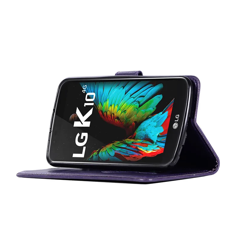 Для LG K10 чехол LTE 2016 бумажник для телефона из искусственной кожи 4G K430 K430DS K420N K 10 K410