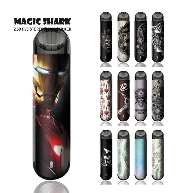 Magic Shark модный ПВХ 2.5D водонепроницаемый ультра тонкий лист темный череп кожаный
