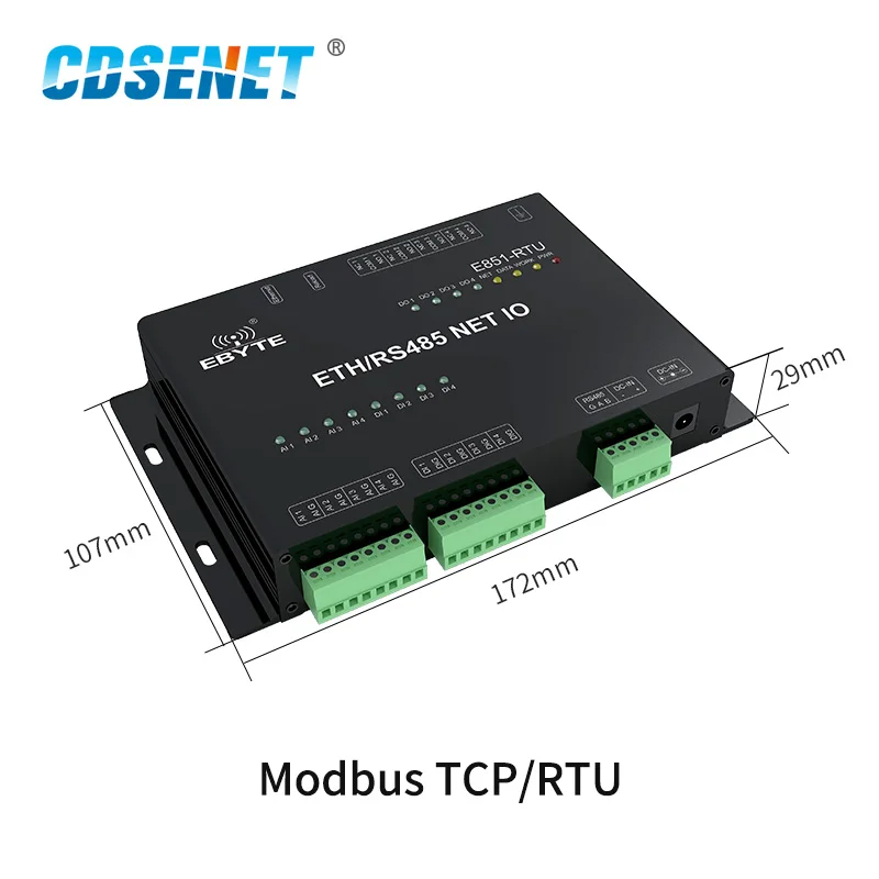 E851 RTU(4440 ETH) Ethernet RS485 12 канальный сетевой контроллер IO Modbus TCP RTU аналоговый цифровой