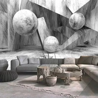 custom photo wallpaper 3d stereoscopic circle ball stone cement wall painting living room sofa tv background decoration mural
