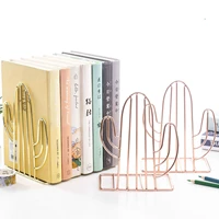 nordic style book shelf 2pcs holder support bookends decorative study cactus shaped stand storage non skid desk organizer office