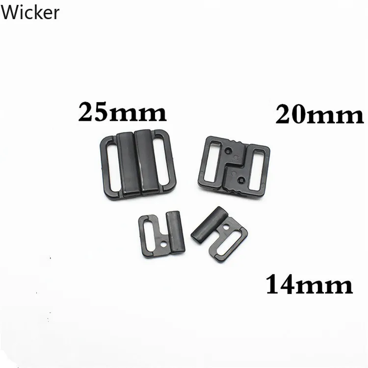 14/20/25 мм пластиковые пряжки с зажимом для бюстгальтера бикини прямоугольные