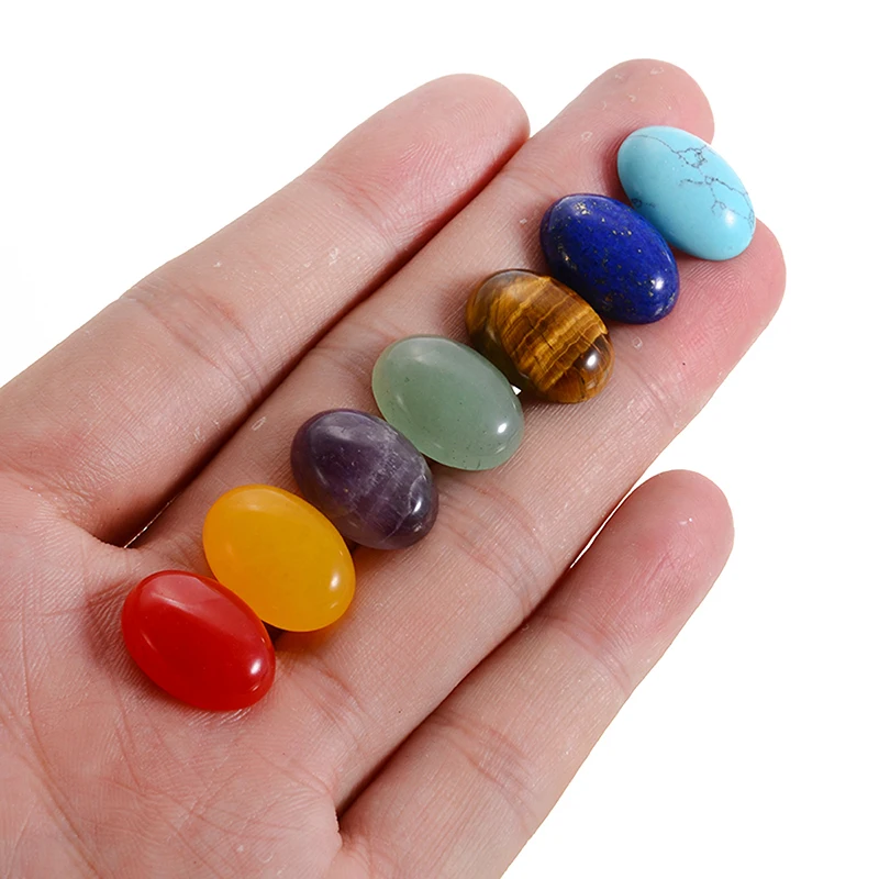 7 шт. подвески из натурального камня хрустальные чакры бусины рейки гравировка