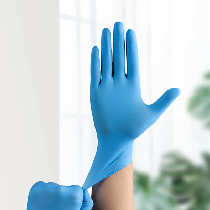 Disposable Food Grade Nitrile Gloves 100pcs Powder Free Waterproof For Kitchen Household Cleaning Laboratory Garden Work Safety | Дом и сад