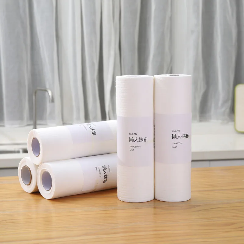 

50PCS Kitchen Oil-free Water Absorbent Cleaning Cloth Disposable Rags Wiping Scouring Pad Dishcloth Bathroom Washing Towel