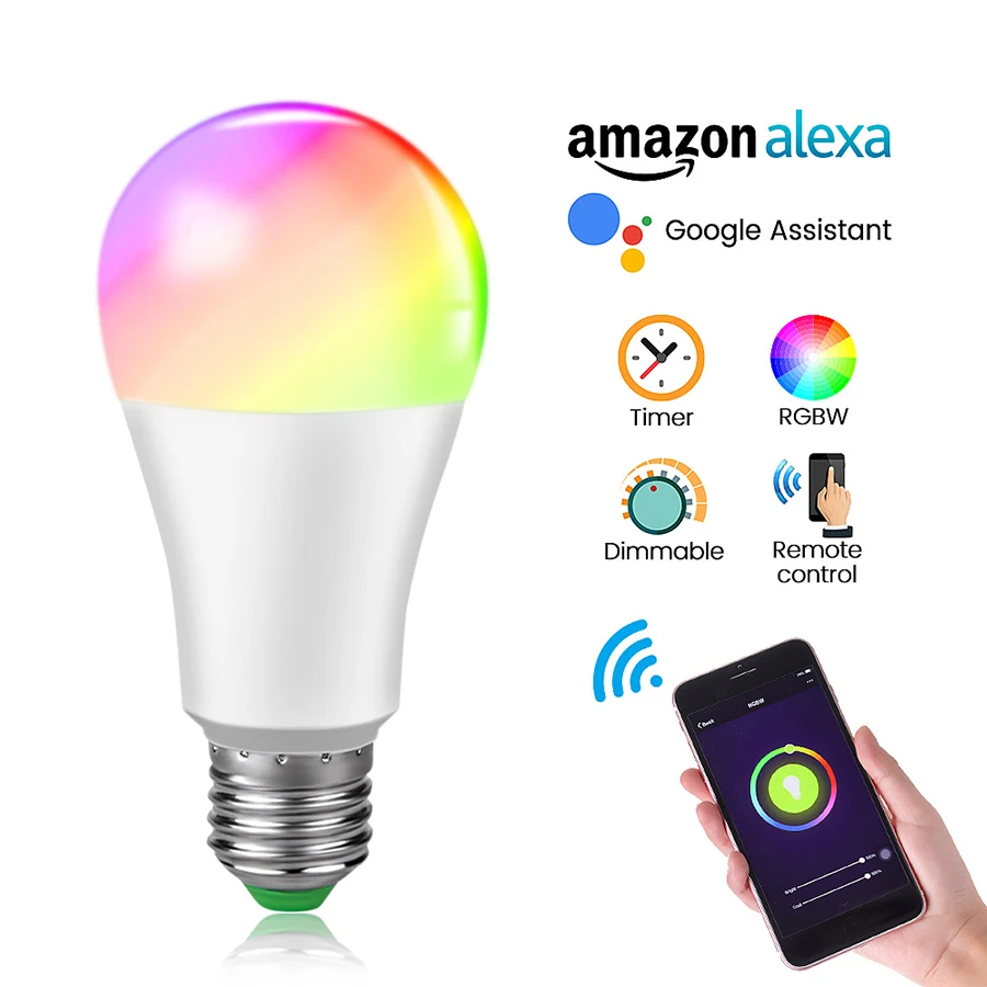 Светодиодная лампа E27 E14 B22 RGB 15 Вт светодиодный светильник для кукурузы с