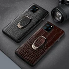 Чехол LANGSIDI с магнитным кольцом-держателем кожаный для телефона iphone 13 11 12 pro max 8 Plus X XS XR мужской противоударный чехол из натуральной кожи