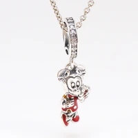 amaia s925 sterling silver new years mickey and minnie mickey tang costume pendant fit original bracelet necklace