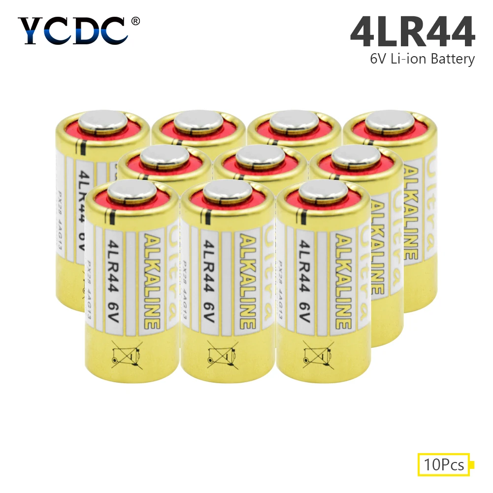 Высокое качество 10 шт. 4LR44 6V 150 мА/ч сухой щелочной Батарея для дрессировки собак