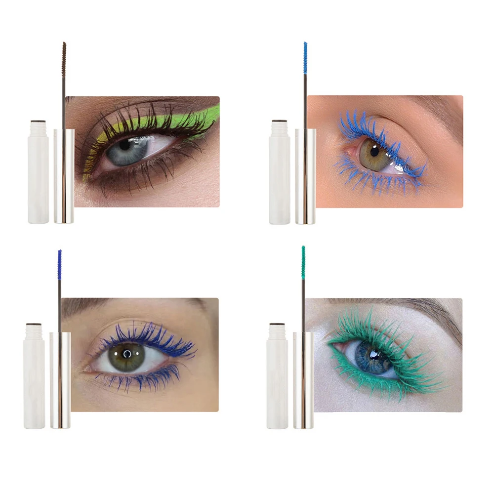 Цветная Водостойкая тушь для ресниц быстрая сушка подкручивание удлинение