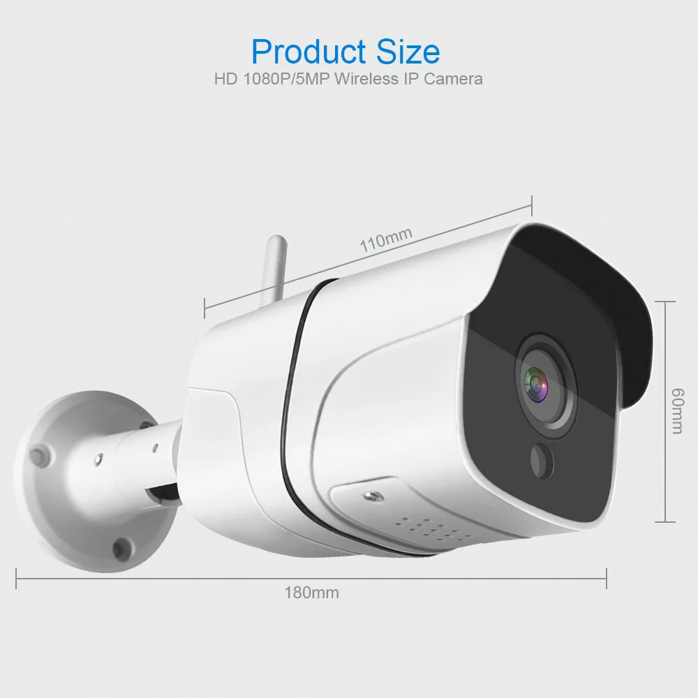 1080P 5MP Wifi ip-камера ONVIF беспроводное виброяйцо камера Открытый слот для sd-карты двухстороннее аудио 1920*1080 ночного видения 20 м приложение iCsee