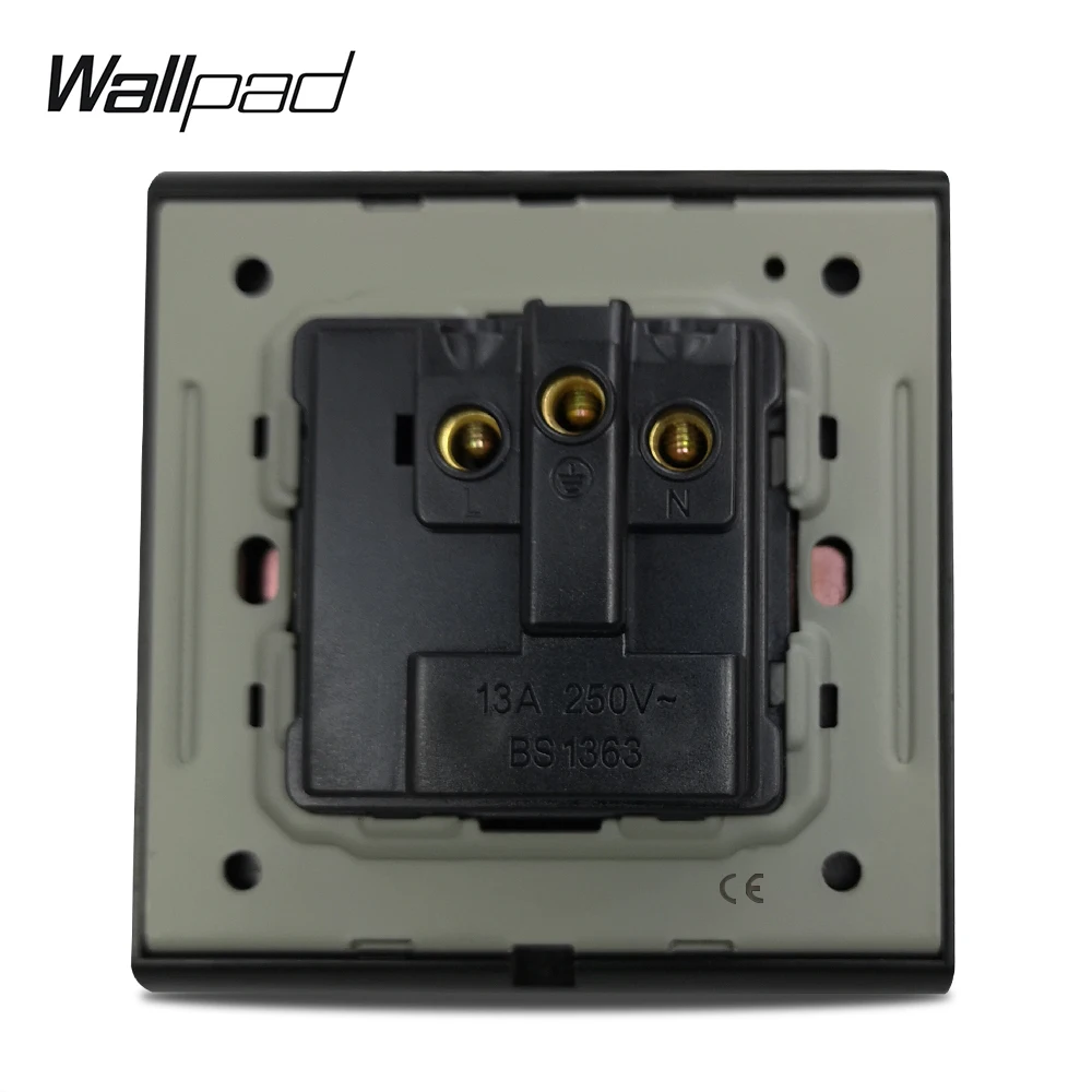 Universal Multi Socket Wallpad L1 Gold Metal Frame Leather Panel EU UK US Function Wall Electric Power outlet | Обустройство дома
