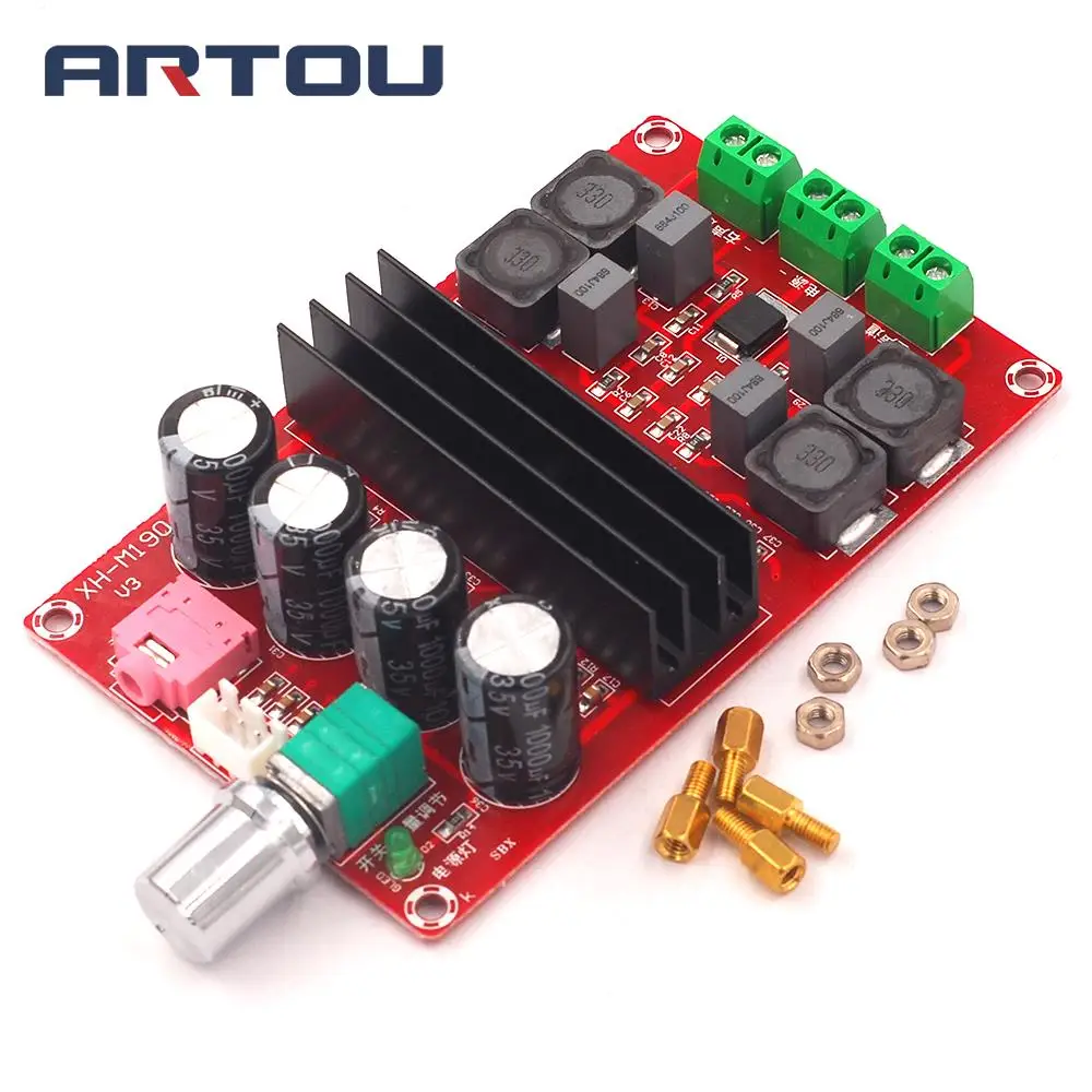 Цифровой усилитель TPA3116D2 2x100 Вт 2 канальный аудиоусилитель 12 24 В DIY модуль источник