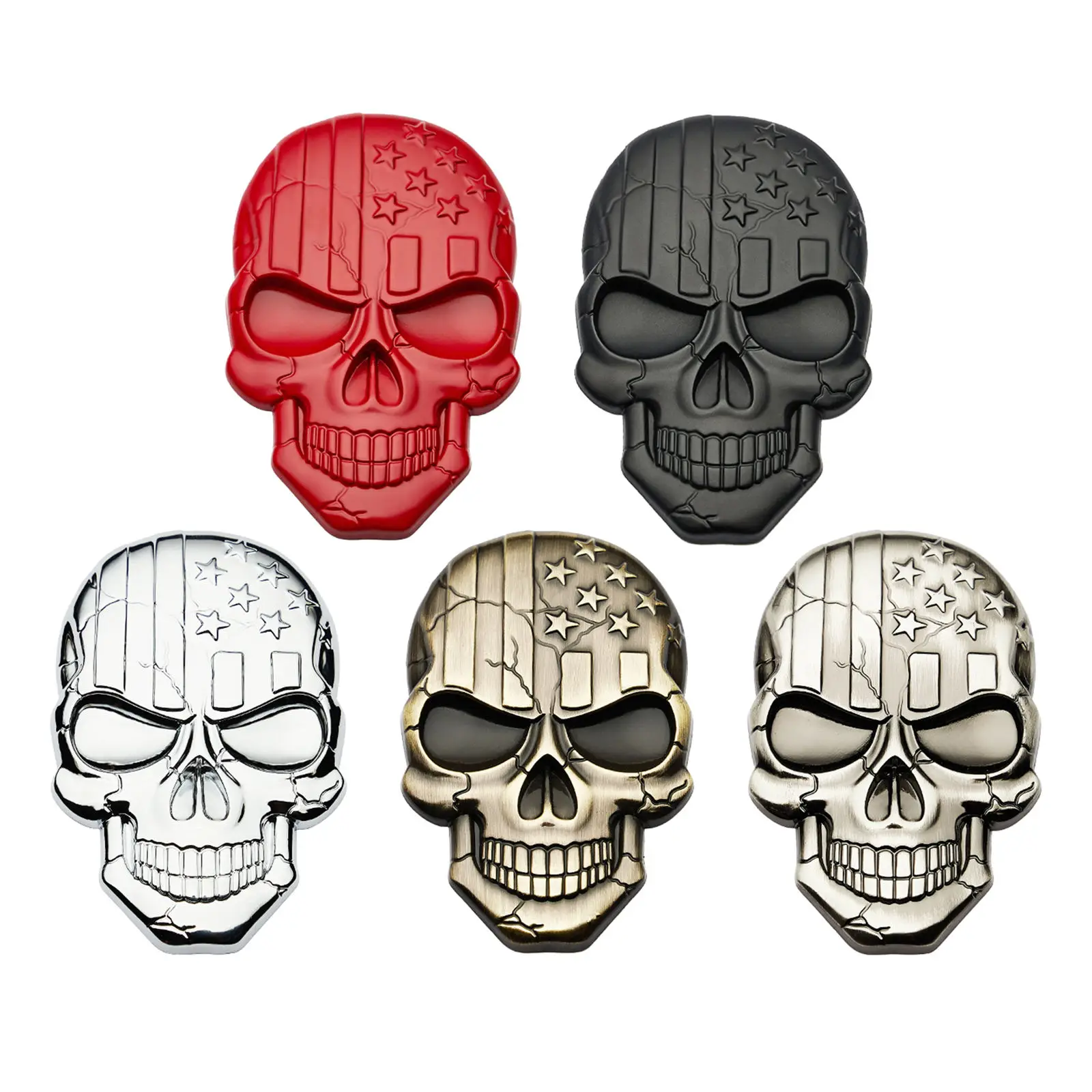 

3D Decal Skull Car Sticker Unique Decoration Modification Metal Devil Decal Zinc Alloy Cool Badge Fit for Trucks Window