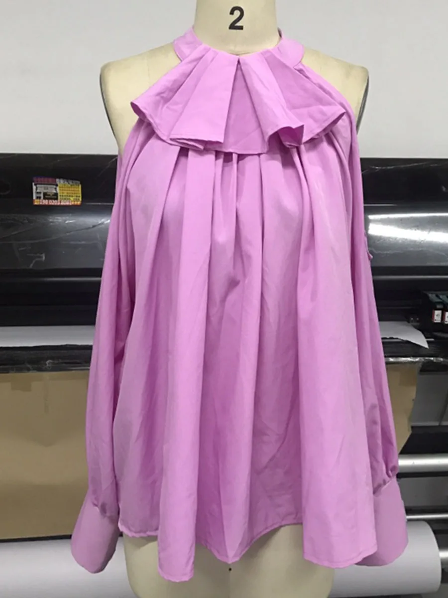 Элегантная повседневная Офисная Женская летняя блузка больших размеров в