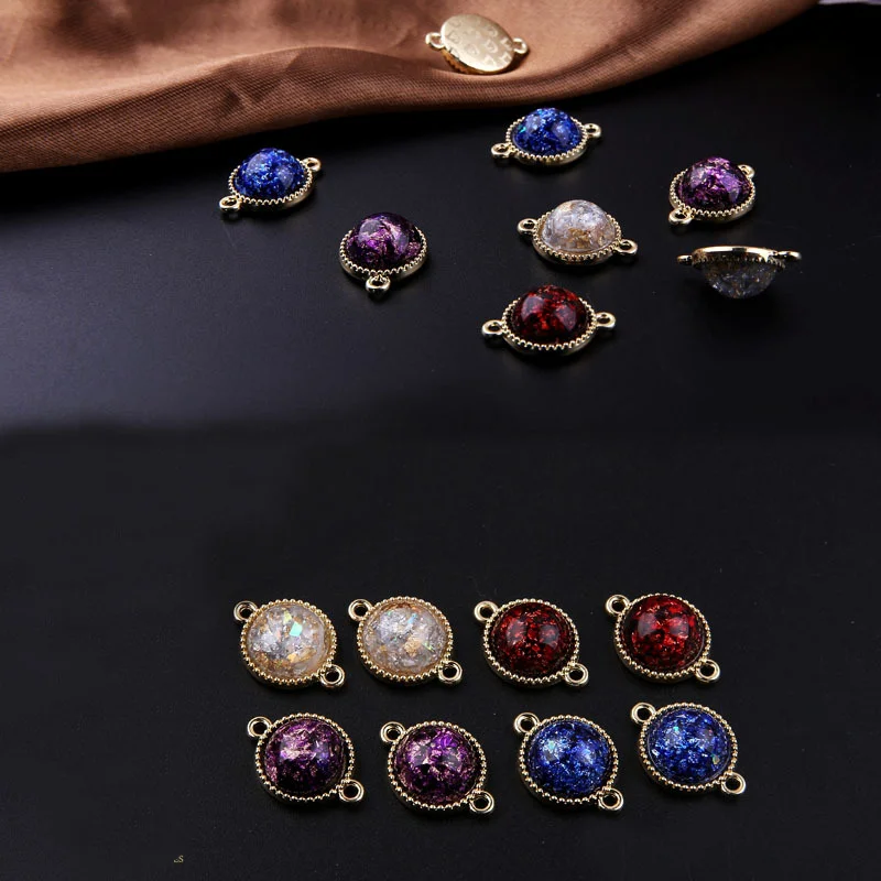 

DIY accessories alloy temperament bright star double hanging earrings earrings hand made pendant material Pendant