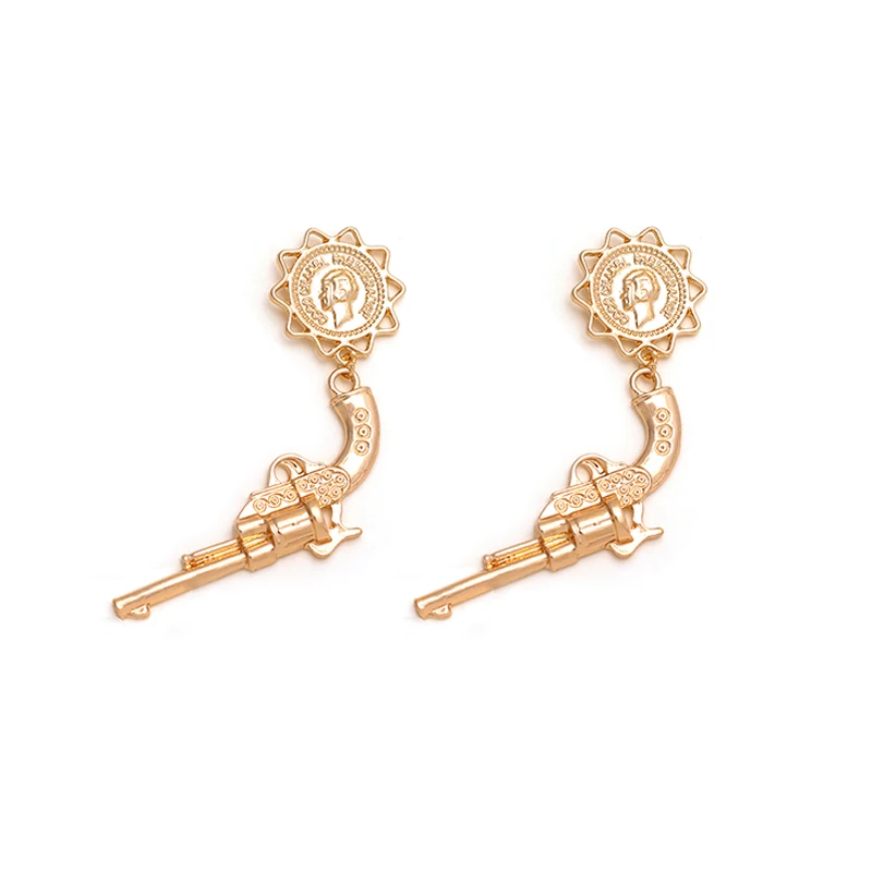 8 сезонов модные шикарные серьги гвоздики золотой цвет Человеческие Головы