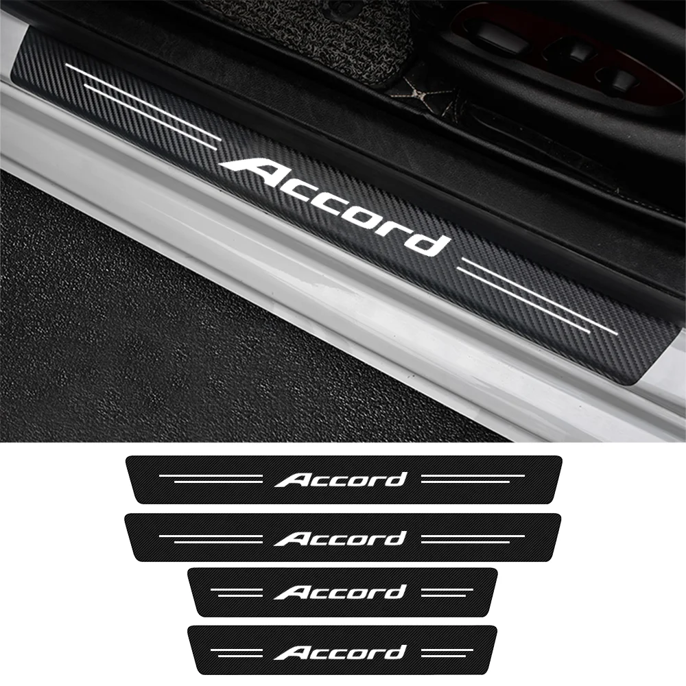Наклейка на порог двери автомобиля 4 шт. для Honda Accord 7 8 9 10 2013 2014 2015 2016 2017 2018 2019 2020 2021