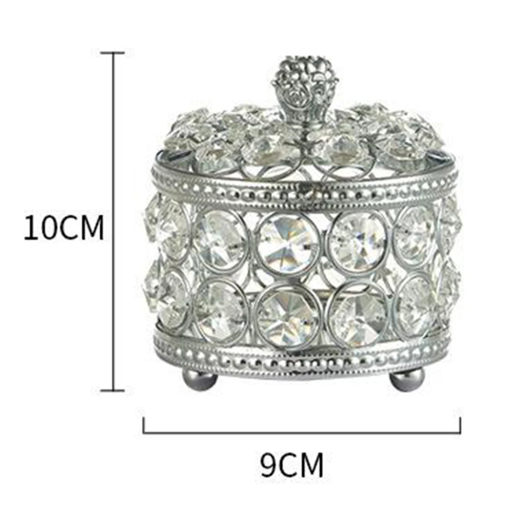 

Vintage Beauty Box Make up Jewelry Cosmetic Nail Silver Storage Box 9x10cm Jewelry Storage Organizer Case