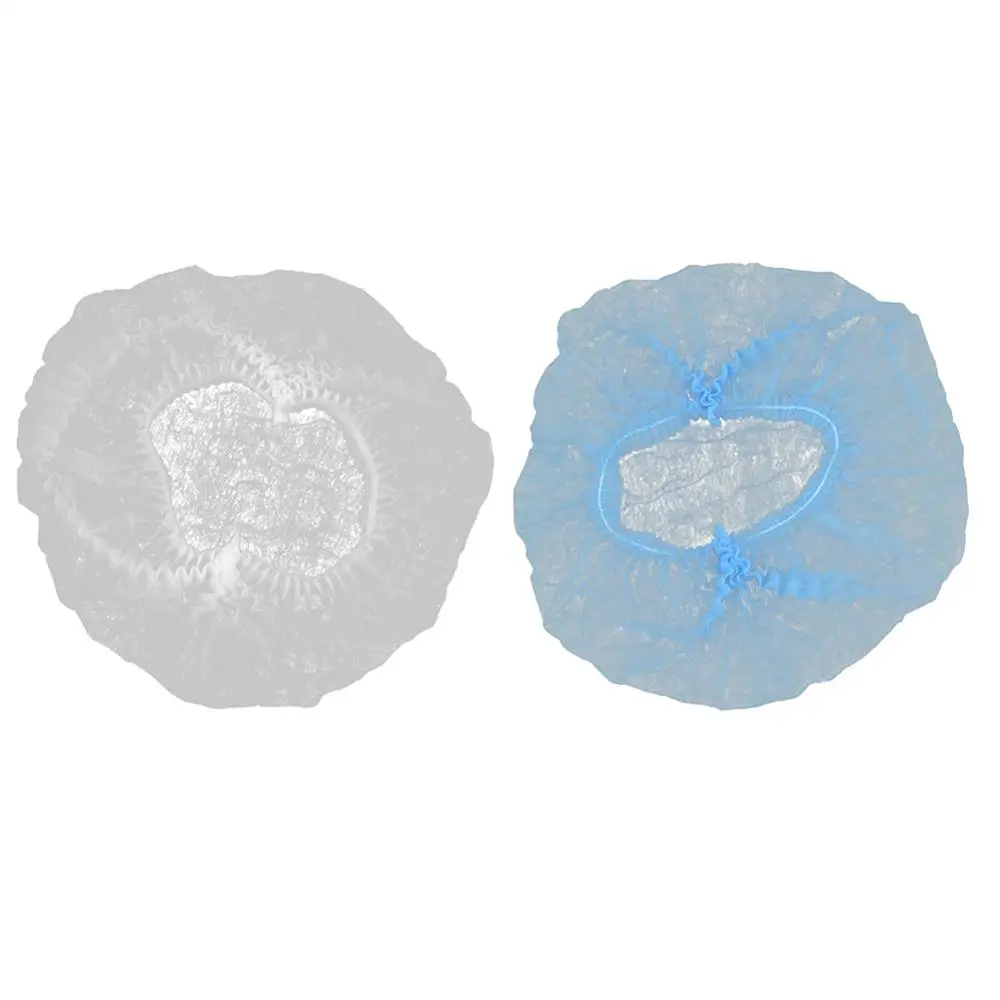 100 шт. одноразовые шапочки для душа s салонов нетканые плиссированные