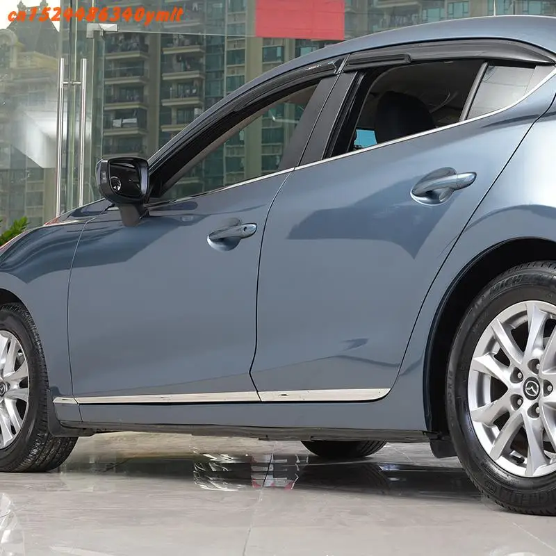 

Car-Styling Car Accessories High-quality stainless steel Car door decoration bright strip For Mazda 3 Axela 2014-2019 6pcs/set