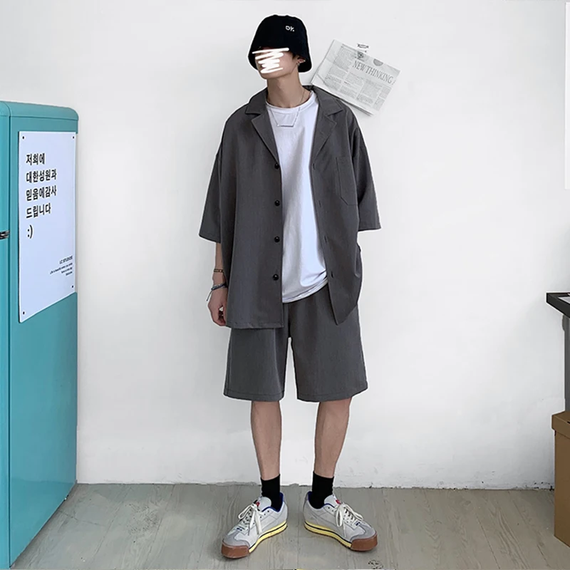 

Костюм-двойка мужской летний, красный, с коротким рукавом