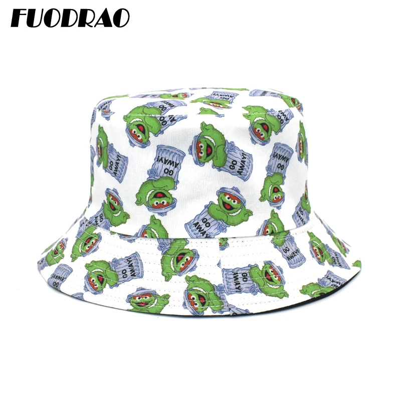 

FUODRAO New Original Reversible Bucket Hats Panama Women Cotton Fashion Print Fisherman Hat Summer Sun Hats Outdoor Beach M107