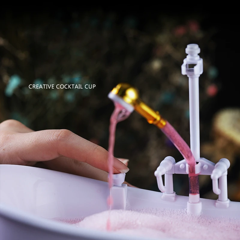 300ml White Bathtub Creative Cocktail Drink Cup Milkshake Beer Cold Personality Spray Water Container Bar Club Decorations | Дом и сад