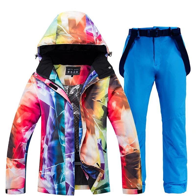 

Ski Suit for Women Waterproof Windproof Skiing and Snowboarding Jacket Pants Set Female Outdoor Thick Warm Snow Coat Ski Set