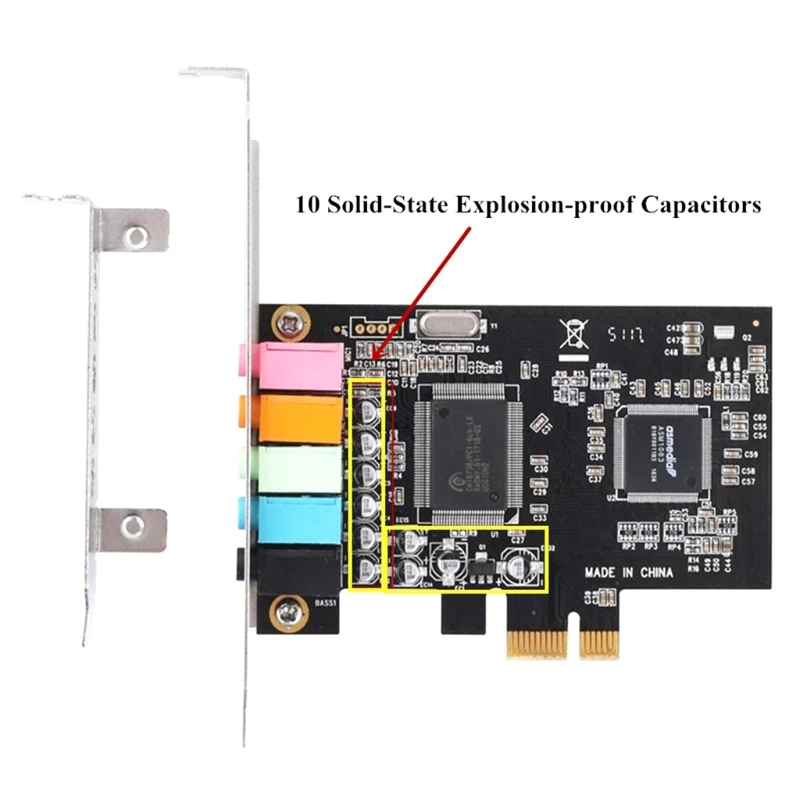 H7JA звуковая карта PCIE 6-канальный CMI8738 чип Pci-e 5 1 стереоэффект карты 32/64 бит для Windows 7