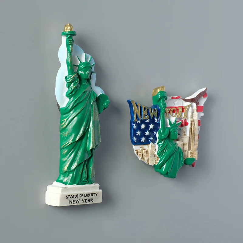 Туристические сувениры американская Статуя Свободы флаг США Нью-Йорк 3d магниты