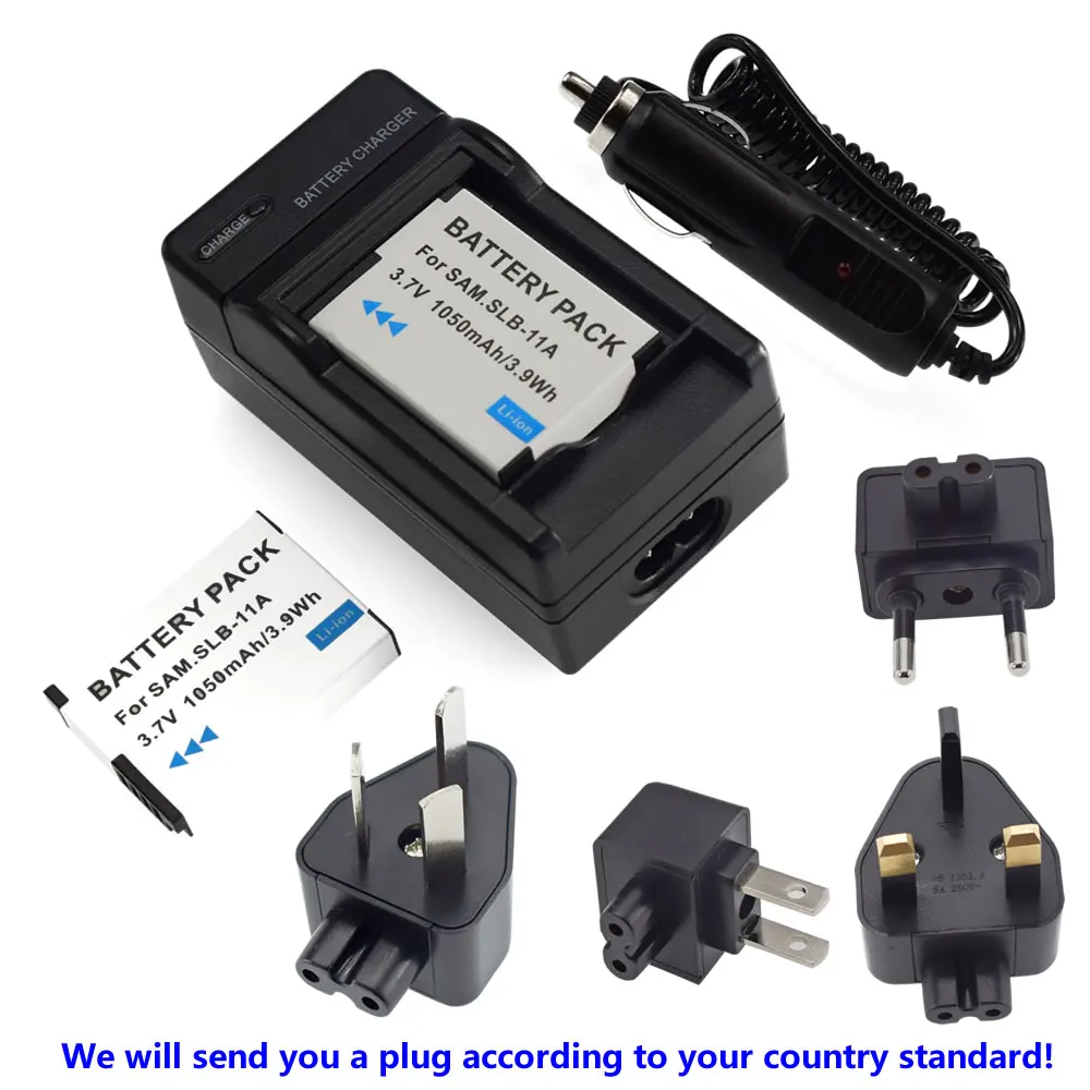 2x батарея + зарядное устройство для дома и автомобильное Samsung SLB 11A WB600 WB650 WB700 WB1000