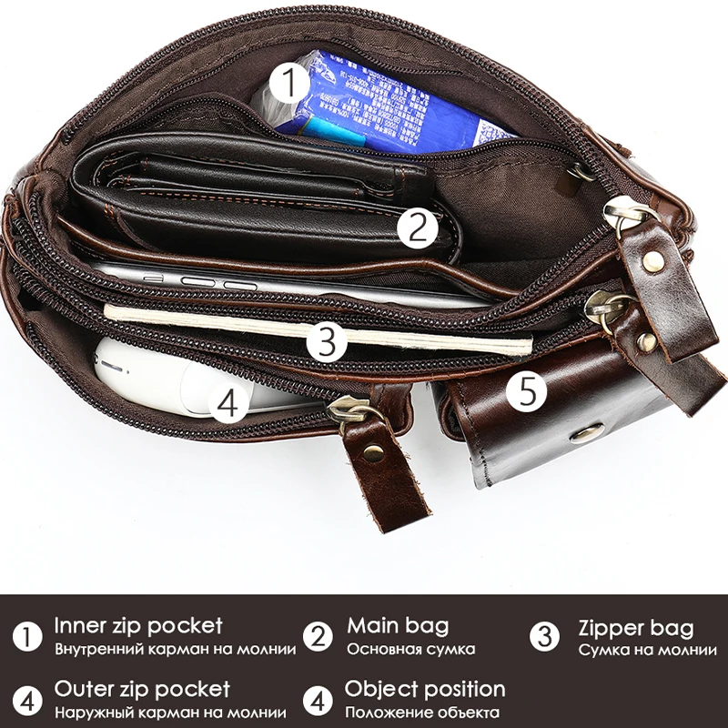 Поясная Сумка MVA кожаные нагрудные сумки Мужская поясная сумка для телефона на