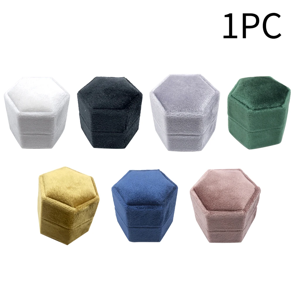 

Elegant Photography Props Vintage Jewelry Storage Velvet Ring Box Soft Engagement For Brides Multifunction Display Holder Home