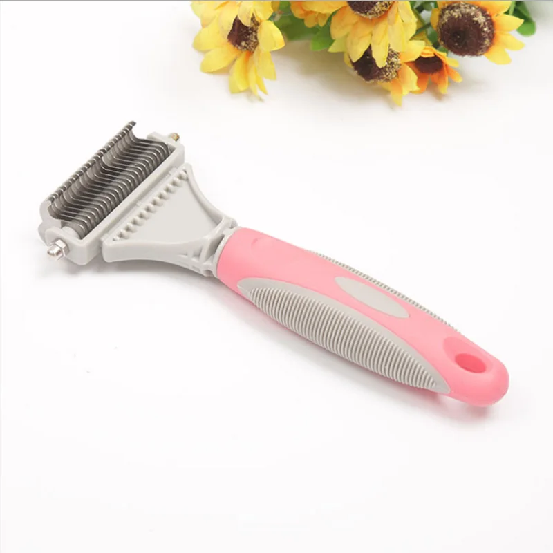 

Small Stainless Steel Hair Comb Dog Message Durable Safe Dog Message Hair Comb honden borstels pets grooming products JJ60GSZ