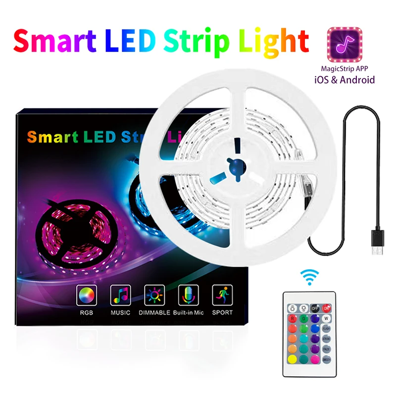 Умный светодиодный осветительный прибор 6.56ft 2 м с ИК приложением для 40 60in TV USB