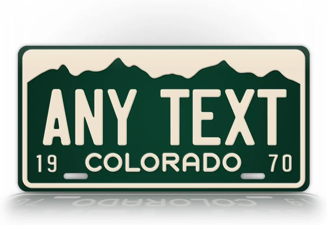 

SignsAndTagsOnline Vintage Colorado State License Plate Custom Antique CO Auto Tag Retro Replica Any Text