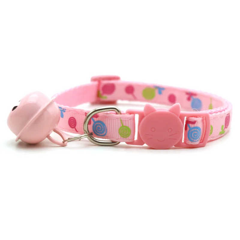 

Cat Collar with Bell Safety Cat Collars Puppy Dog Collar for Cats Small Dogs Kittens Solid Pet Collar Cat Products