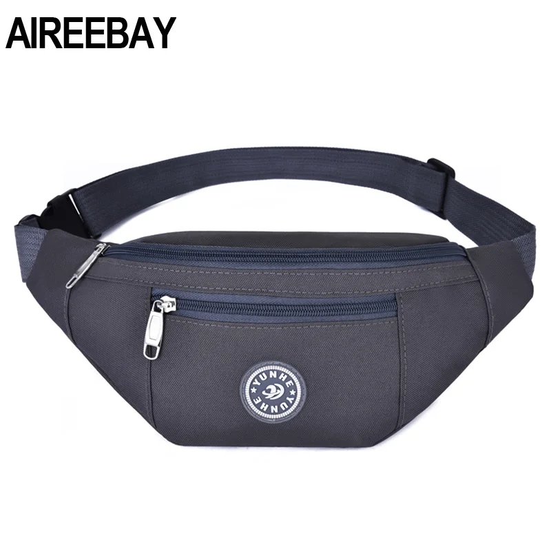 AIREEBAY дорожная сумка для мужчин барсетка сумка для женщин Повседневная поясная сумка большая емкость 3 кармана для девочек поясные сумки