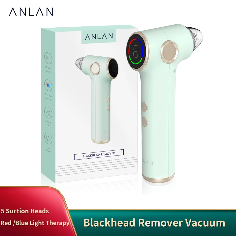 

ANLAN Blackhead Remover Vacuum Light Therapy Skin Care Acne Cleaner Deep Pore Cleaner Pimple Remover Tool Facial Cleaning Tools