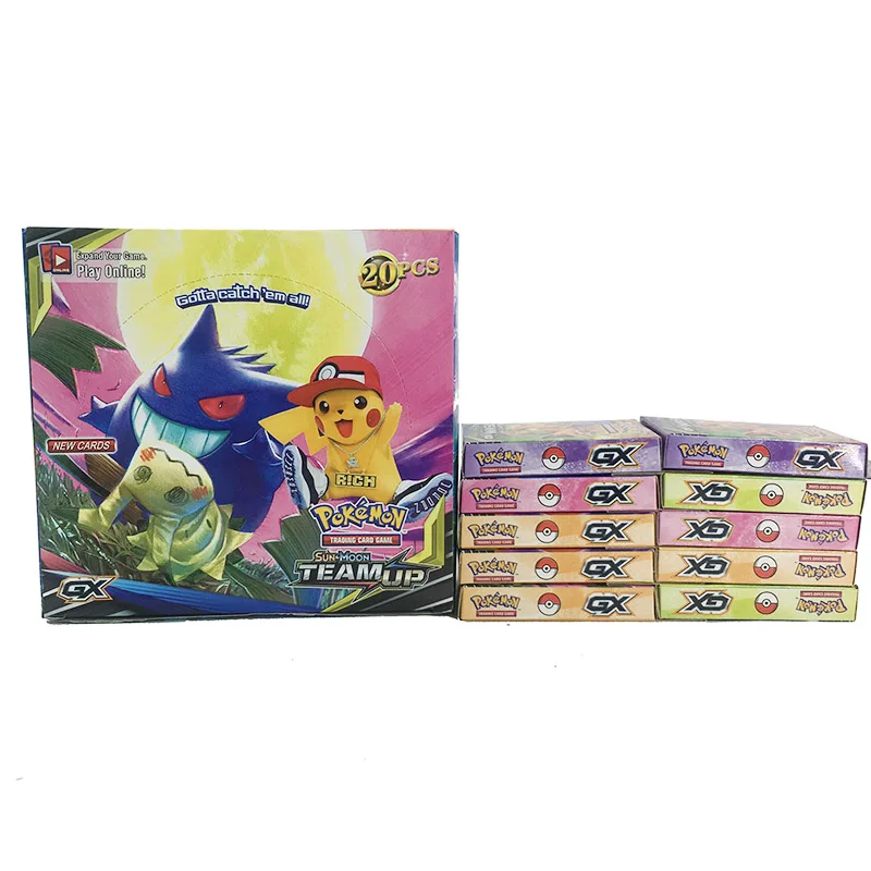 330pcs10BOX Takara Tomy PTCG карточки с покемонами 33 шт. GX EX Мега флэш-карта Меч Щит Солнце Луна карта коллекционный Подарок детская игрушка - Цвет: 330pcs10BOX