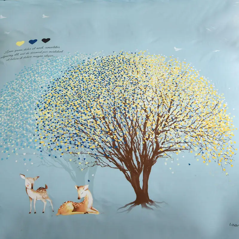 Постельные принадлежности с принтами деревьев постельные из хлопка