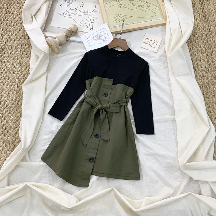 Платья для девочек-подростков осень 2019 одежда маленьких девочек модные милые