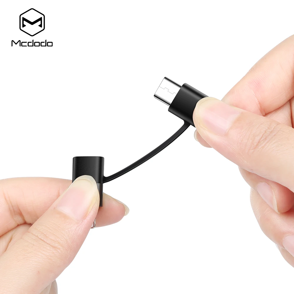 MCDODO 2в1 кабель USB type-C для iPhone XS MAX XR X 8 7 Plus быстрое зарядное устройство type C шнур QC 4,0 быстрое зарядное устройство для Samsung S10 huawei